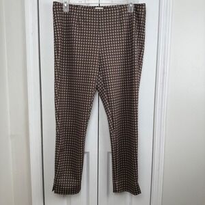 Seductive Pants Sabrina Houndstooth Slim Fit Split‎ Hem Womens Size 46 16